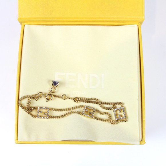 Fendi Gold Crystal Rare Bracelet - Picture 2 of 10